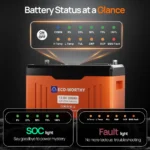 12V 300AH Lifepo4 Lithium Battery Bluetooth with SOC LEDs and Low Temp Protection - Image 3