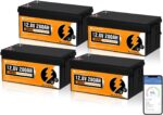 4 Pack 12V 280Ah ECO‑WORTHY LiFePO4 Battery