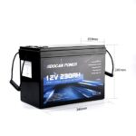 Docan 12.8V 230Ah 2944Wh 4S1P Solar Energy LiFePO4 Battery Pack with JBD 12V 200A Bluetooth BMS - Image 4