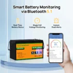 24V 100Ah LiFePO4 Lithium Battery Upgraded Bluetooth Version and Low-Temp Protection - Image 4